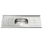 Pia Inox Ghel Plus 1500X530X95mm Cuba Central N4 Escorredor concretada sem Válvula