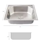 Cuba Pia Gourmet Luxo Prizi Aço Inox 304 43x57cm Kit Completo - C5743