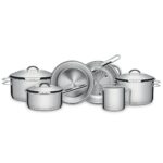 Jogo de Panelas Tramontina Solar em Aço Inox com Fundo Triplo e Tampas de Inox 6 Peças