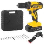 Furadeira e Parafusadeira à Bateria 12V bivolt pfv 012 com Kit de Brocas e Bits vonder - Imagem 2