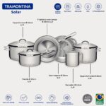 Jogo de Panelas Tramontina Solar em Aço Inox com Fundo Triplo e Tampas de Inox 6 Peças - Imagem 3