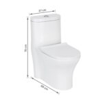 Vaso Sanitário Acoplado (monobloco) Smart 225 + Anel de vedação + Mangueira flexivel - Smart Norte - Imagem 4