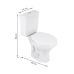 Kit Vaso Sanitário com Caixa Acoplada e Assento Branco Duplo Acionamento 3/6L Saída Vertical Saveiro Celite - Imagem 5