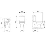 Kit Vaso Sanitário Com Caixa Acoplada Smart Clean Harpic E Assento Soft Fechar City Celite Preto - Imagem 3
