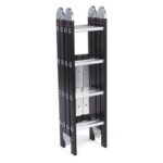 Escada De Aluminio Multifuncion 4x4 16 Degraus Black Edition - Imagem 2
